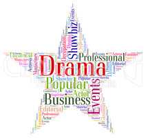 Drama Star Shows Production Wordcloud And Play