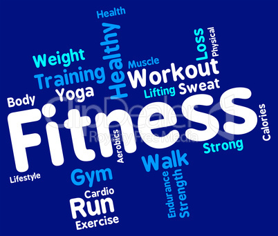 Fitness Words Represents Physical Activity And Aerobic