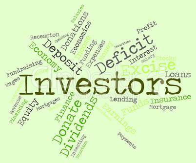 Investors Word Means Return On Investment And Savings