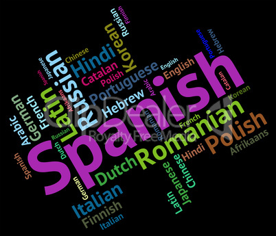 Spanish Language Shows Vocabulary Translator And Wordcloud