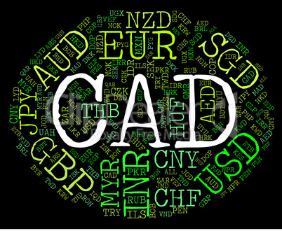 Cad Currency Represents Forex Trading And Coin