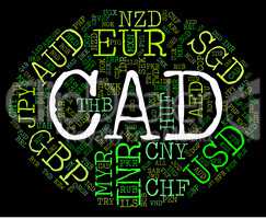Cad Currency Represents Forex Trading And Coin