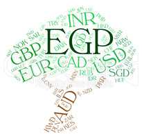Egp Currency Represents Foreign Exchange And Coin