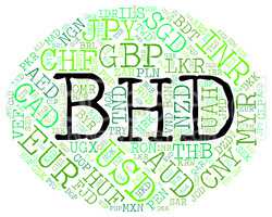 Bhd Currency Means Bahraini Dinar And Banknote