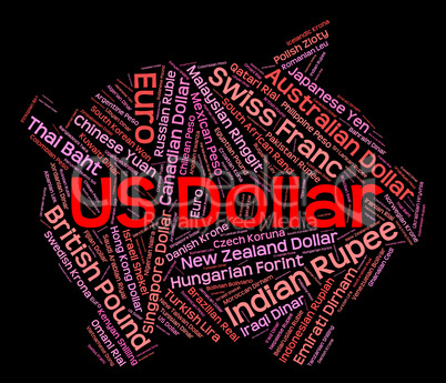 Us Dollar Shows Exchange Rate And Banknote