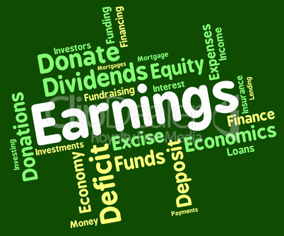 Earnings Word Means Text Yield And Salaries