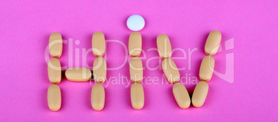 hiv therapy efavirenz on pink background