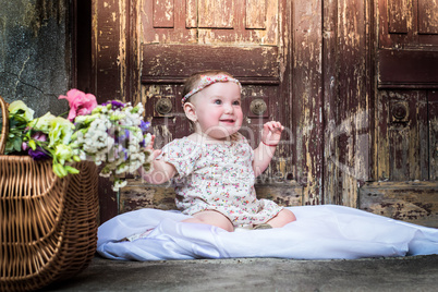 Beautiful Smiling Baby Girl.