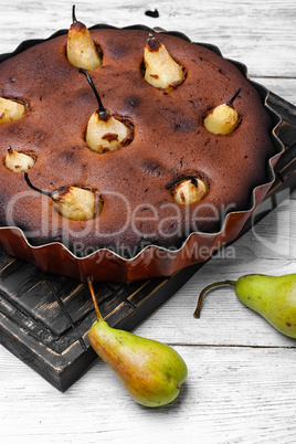 Cake with pear