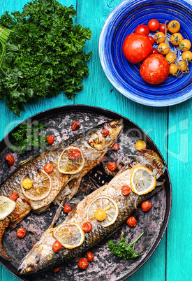 Delicious grilled fish