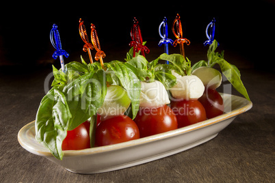Canape Caprese for buffet