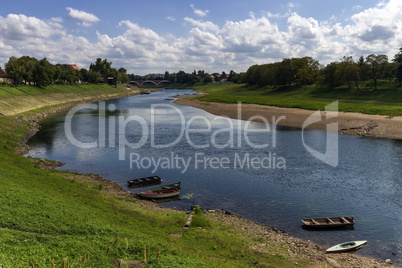 River Kupa in Sisak, Croatia