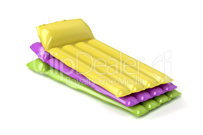 Beach mattresses with different colors