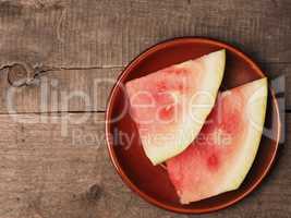 Fresh watermelon on a plate