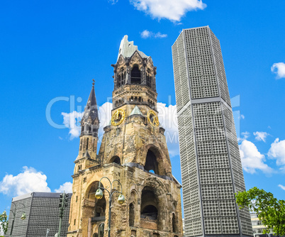 Ruins of bombed church, Berlin HDR