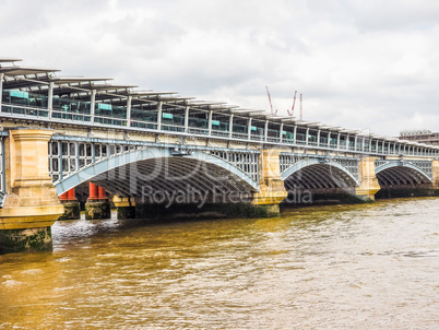 Blackfriars bridge in London HDR