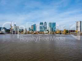 Canary Wharf in London HDR