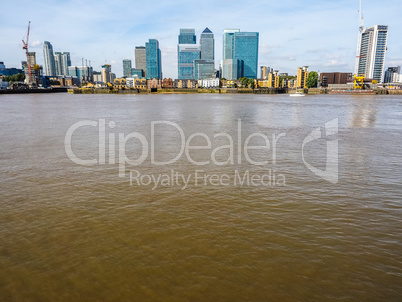 Canary Wharf in London HDR