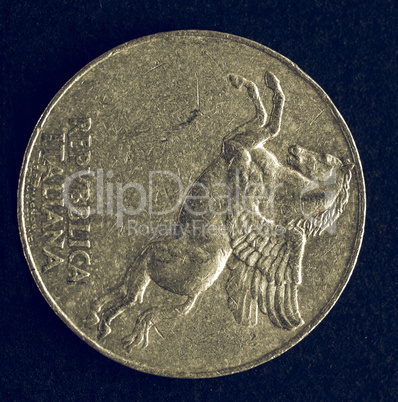 Vintage Italian coin