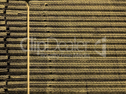 Corrugated cardboard sepia