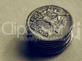 Vintage Roman coin