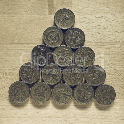 Vintage Pound coins