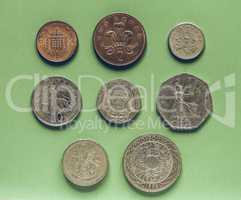 Vintage GBP Pound coins
