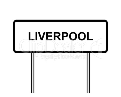 UK town sign illustration, Liverpool