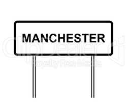 UK town sign illustration, Manchester