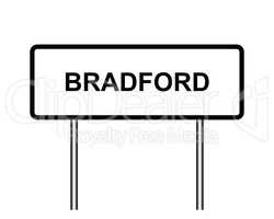UK town sign illustration, Bradford