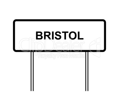 UK town sign illustration, Bristol