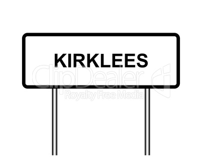 UK town sign illustration, Kirklees