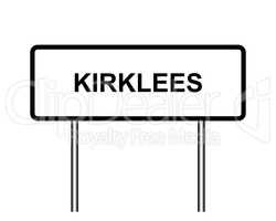 UK town sign illustration, Kirklees