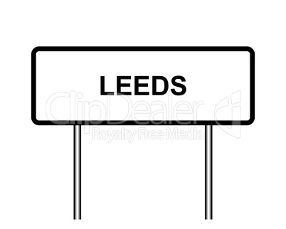 UK town sign illustration, Leeds