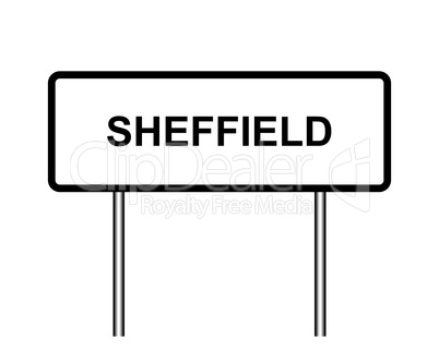 UK town sign illustration, Sheffield