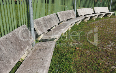 Public concrete bench