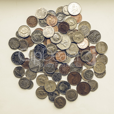 Vintage Pound coins