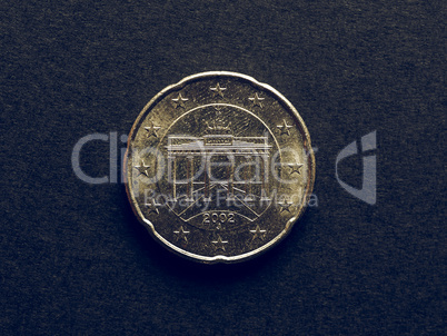 Vintage Twenty Cent Euro coin