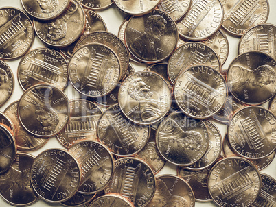 Vintage Dollar coins background