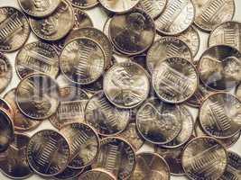 Vintage Dollar coins background