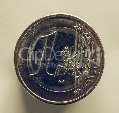 Vintage One Euro coin