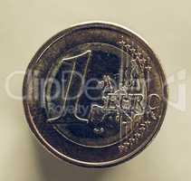 Vintage One Euro coin