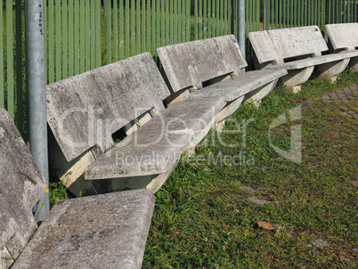 Public concrete bench