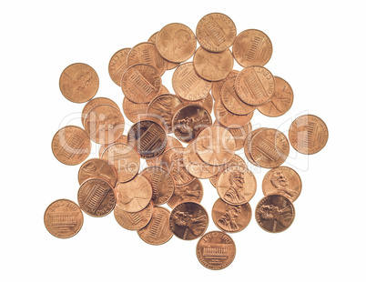 Vintage Dollar coins 1 cent wheat penny cent