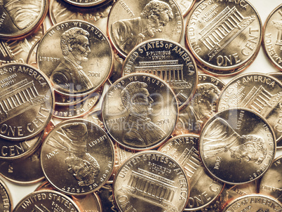 Vintage Dollar coins background