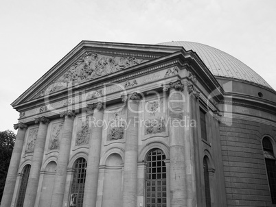 St Hedwigs cathedrale in Berlin in black and white