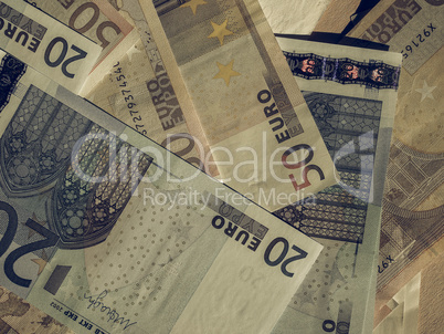 Vintage Fifty and Twenty Euro notes Vintage Fifty and Twenty Euro notes