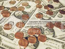 Vintage Dollar coins and notes