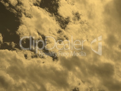 Blue sky sepia
