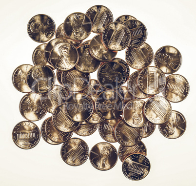 Vintage Dollar coins 1 cent wheat penny cent Vintage Dollar coins 1 cent wheat penny cent